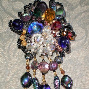 Fabulous Vtg. FAZIO Artist Statement Brooch Pin Pendant SIGNED PIECE!